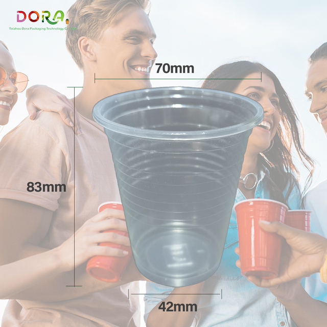 Customizable 6oz/180ml Transparent PP Plastic Disposable Party Cup for Juice
