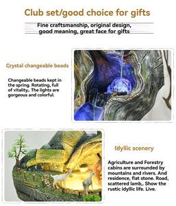 L'aquarium de fontaine Feng Shui et la conception durable en résine de lumière LED sont idéaux pour les centres de santé de l'espace intérieur - Product Image 4