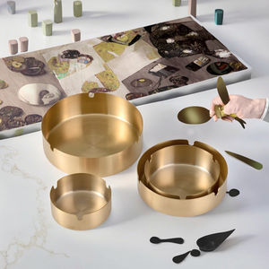 Cendrier créatif en acier inoxydable rond épais anti-chute TERWIN en gros pour hôtel, café, restaurant - Product Image 3