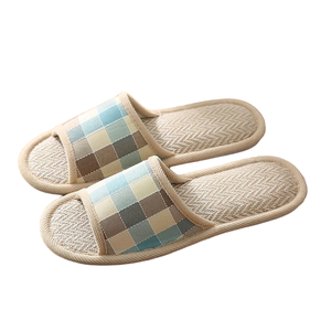 <span class=keywords><strong>Ciabatte</strong></span> Leggere in Lino con Punta Aperta per Uomo, Primavera Autunno Inverno, Blu, Rosa, Nero, Bianco, Colori a Righe - Product Image 6