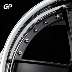 Pour BMW M3 M4 Benz AMG Tesla <span class=keywords><strong>Model</strong></span> 3 <span class=keywords><strong>Y</strong></span> Jantes forgées 2 pièces noir mat poli à 5 branches 6061-T6 17-24 pouces 5x112 5x120 - Product Image 3