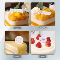 Stock de liquidation Autre marque Carte de pâtisserie à design libre Insertion de gâteau Carte de dessert Carte de rappel de gâteau d'anniversaire personnalisée Personnalisation