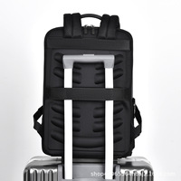 Sac à dos pour ordinateur portable de voyage d'affaires haut de gamme pour hommes, grande capacité, élégant et tendance, sac d'école imperméable en PU et polyester