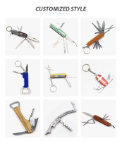 Couteau multifonction pliable 11-en-1 avec logo personnalisé, souvenir de Norvège, porte-clés, vente en gros