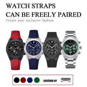 Relojes de Cuarzo Multifuncionales con Logotipo Personalizado 2024, Correa de Goma, OEM, Resistentes al Agua 5ATM, Reloj de Pulsera de Lujo para Hombre, Cuarzo Japonés, 43 mm - Product Image 4