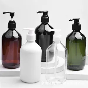 16 Ons Botol Dispenser Sabun Plastik Bening Meja Losion-Botol Pompa Sabun untuk Sabun Cair Organik Dispenser Tangan