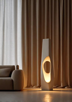 Lampadaire artistique imprimé en 3D avec base en fer, forme minimaliste, couleur modifiable, DIY, garantie 1 an, pour éclairage de chambre moderne