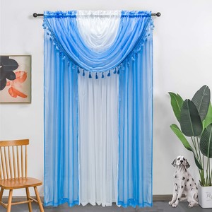 Cortinas de Voile Suaves y Elegantes de Diseño Moderno y Alta Calidad, Listas para Usar, para la Decoración de la Sala de Estar, Lujosas - Product Image 1