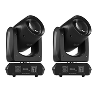 Projecteur à tête mobile 160W, lumière de scène DMX DJ, 18 facettes de prisme, 12 gobos et 15 couleurs, effet de faisceau LED activé par le son pour les clubs