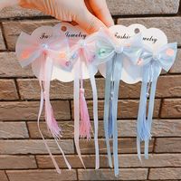 Pince à cheveux en métal faite à la main, style petite princesse, avec nœud vintage, pour fille portant un Hanfu, coloris violet, tendance sur internet