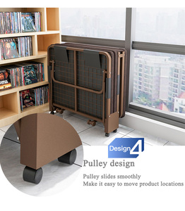 Muebles para el Hogar, <span class=keywords><strong>Cama</strong></span> Individual o Doble de Metal Ajustable y Plegable, Sofá <span class=keywords><strong>Cama</strong></span> <span class=keywords><strong>con</strong></span> Colchón Suave - Product Image 6
