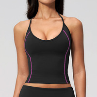 Débardeur de sport tendance multi-occasions avec coutures, élastique, pour femme, idéal pour le cyclisme, le tennis et les sports de plein air