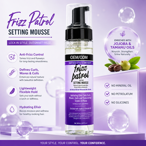 Mousse Definidora de Rizos Orgánica OEM ODM, Fijación Fuerte, Control del Frizz para Rizos Naturales, Ondas, Espirales y Cabello Texturizado, Marca Privada - Product Image 3