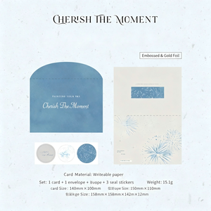 Ensemble de cartes de vœux et d'enveloppes en papier argenté gaufré MoMo, <span class=keywords><strong>s</strong></span>érie Silent Mystery, cartes de messages minimalistes - Product Image 6