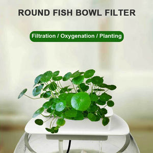 フィルター付きクリスタル飛散防止丸型特大プラスチックフィッシュボウル - Product Image 2