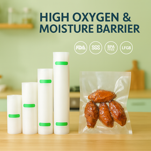 Sacs <span class=keywords><strong>sous</strong></span> <span class=keywords><strong>vide</strong></span> gaufrés anti-odeur PA+PE de qualité commerciale moderne 28cmx15m sans BPA pour la préparation des repas et la cuisson <span class=keywords><strong>sous</strong></span> <span class=keywords><strong>vide</strong></span> - Product Image 1