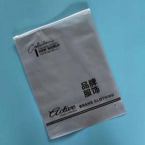 Custom Frosted Biodegradable <b>Plastic</b> <b>Packaging</b> Retort Pouches T-Shirt Swimwear Socks Zip Lock Bags with Logo Ready Stock Size - Product Image 3