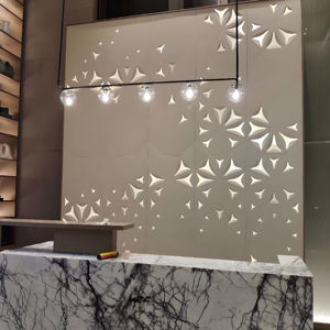 Оптовая продажа украшения интерьера ПВХ Водонепроницаемый 3d стеновая панель 3d Кожа УФ стеновая панель - Product Image 5