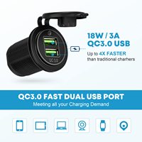 Panel de Interruptores Basculantes LED Marinos de 4 Canales, 12V, Impermeable, con Puerto USB QC3.0 para Coche, Luz de Navegación para Barco, Panel de Control de Instrumentos