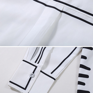 Phụ Nữ Hàn Quốc <span class=keywords><strong>3D</strong></span> Dệt Kim Dài Tay Áo Lỏng Tương Phản Màu Sắc In Đứng Nút Chia Doanh Ve Áo Áo Mùa Xuân Mùa Hè Mùa Đông - Product Image 6