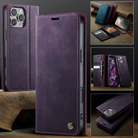 Étui portefeuille magnétique en cuir avec support pour iPhone 16 Pro Max, personnalisable, motif magnétique festif, coque de protection pour téléphone portable