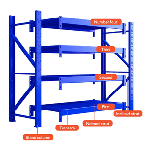 Custom Heavy Duty 4 Tier <b>Industrial</b> Steel Shelving Rack with Durable Adjustable Corrosion Protection for Warehouse Storage - Product Image 4