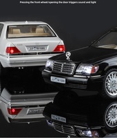 Modelo de Coche a Escala 1:24 W140 320sel, Adornos de Vehículos, Simulación de Auto Fundido a Presión