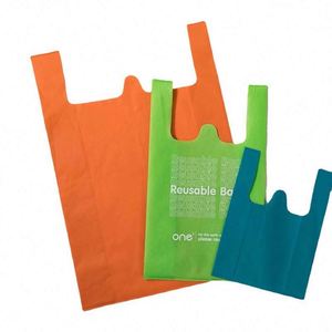 Sac de courses en non-tissé avec poignées, motif dessin animé, écologique, vente en gros - Product Image 4