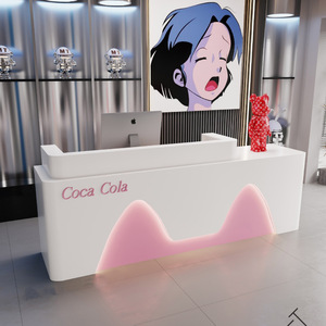 Escritorio de recepción de gama alta Último diseño Venta caliente Escritorio de recepción Tienda de uñas Escritorio de recepción de oficina de jardín de infantes - Product Image 1