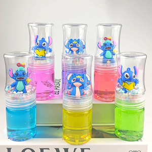 Hot Selling 12PCS Transparent Simple Color Bottle Glitter Stretchy <b>Crystal</b> Slime Kit with <b>Stitch</b> - Product Image 4