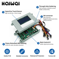 OEM Interrupteur à capteur tactile 4 touches avec affichage LCD de l'heure et de la température, 12V 5A 60W, gradation infinie, anti-buée pour miroir de courtoisie