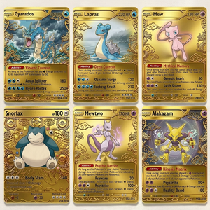 Cartes à collectionner Anime Artboard Pokémon personnalisées avec bord doré, personnages de <span class=keywords><strong>manga</strong></span> japonais, impression couleur, jeu de table - Product Image 3