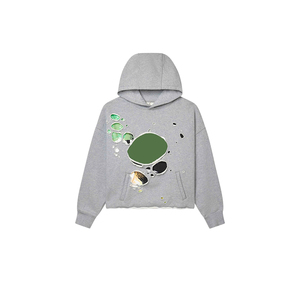 Tùy Chỉnh Đau Khổ Áo Thun Áo Trọng Lượng Nặng 500gsm Hai Lớp Pháp Terry Rửa Cắt Boxy Phù Hợp Với Áo - Product Image 2