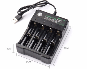 Caricabatterie USB Intelligente a 4 Slot per Batterie Ricaricabili 3.7V Li-ion <span class=keywords><strong>18650</strong></span> 26650 14500 16340 - Product Image 2