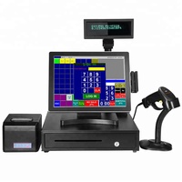 Système de point de vente tactile OSCAN-1500 2026 avec écran client, WiFi, système d'exploitation Linux/Windows pour supermarché