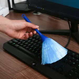 Verimli temizlik için mikrofiber silgi PP fırça ile Mini yumuşak bilgisayar klavye temizleyici kiti