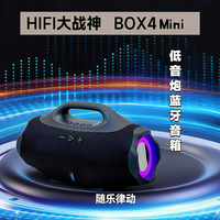 LED Super Boombox4 Mini Plastik Nirkabel untuk 5.3 Tahan Air Portabel RGB Lighting Boombox Baterai Isi Ulang untuk Rumah