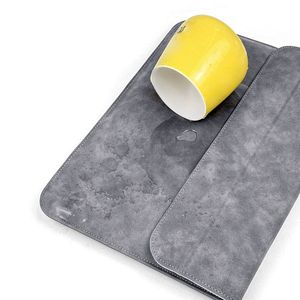 Housse de protection pour ordinateur portable en cuir PU, légère, imperméable et durable, style sac à main, avec support réglable et tapis de souris intégré, vente en gros - Product Image 4