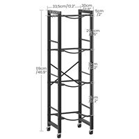 Porte-bouteilles et bidons en métal de 5 gallons à 4 niveaux avec roulettes verrouillables, étagère de rangement moderne et étanche