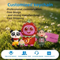 Breloques 3D personnalisées en gros, lettres intelligentes, claviers, voitures, chaussures, armes, épées, personnages d'anime et de dessins animés en PVC sur mesure