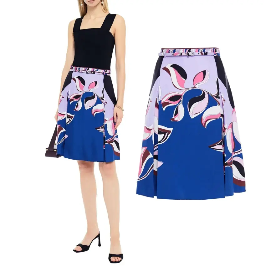 Customized Wholesale Unique Skirt Korean Mini Skirts Soft Material Latest Design Cotton Slim Fit Skirt