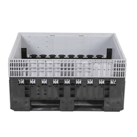 Conteneur de palette en plastique de grande taille avec dimensions 1200*1000*595mm, palette en plastique pliable empilable pour le transport, boîte/ bac en plastique pour le stockage