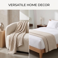 Couverture en coton tissée personnalisée pour lit et usage domestique, confort estival, tissage gaufré épais