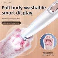 Tondeuse à poils pour animaux de compagnie imperméable pour chats et chiens, outil de toilettage portable avec lumière LED et batterie rechargeable pour les voyages et les sorties