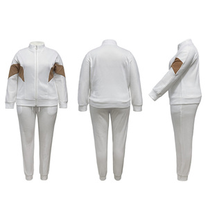 Completo Sportivo <span class=keywords><strong>da</strong></span> <span class=keywords><strong>Donna</strong></span> <span class=keywords><strong>Taglie</strong></span> <span class=keywords><strong>Forti</strong></span> Personalizzabile con Logo, Set 2 Pezzi Stampato con Dettagli a Contrasto, Comoda Tuta <span class=keywords><strong>da</strong></span> <span class=keywords><strong>Ginnastica</strong></span> per Corsa e Palestra - Product Image 2