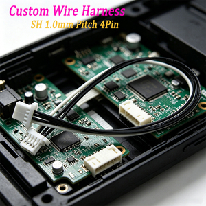 OEM Custom JST SHR-04V-S Bedradingssysteem met dubbele aansluiting, 1,0 mm pitch, 4-pins anti-los mini-signaaljumper voor slimme module detectiebord - Product Image 1