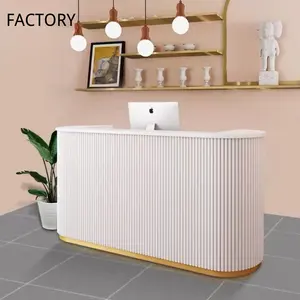 Mostrador de recepción de MDF ajustable para salón de belleza, vestíbulo de hotel y tienda de spa disponible en Australia y EE. UU. En stock