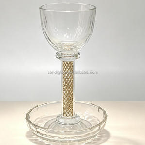 <span class=keywords><strong>Coupe</strong></span> Kiddouss en Cristal de Luxe avec Plateau, Tige Ornée de Pierres Précieuses, Gobelet <span class=keywords><strong>à</strong></span> Vin Esthétique pour Shabbat, Coffret Cadeau, Vente en Gros - Product Image 6