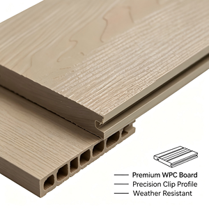 แผ่นพื้นระเบียงไม้เทียม WPC ลายร่อง สำหรับระเบียงกลางแจ้งและริมสระว่ายน้ำ - Product Image 2