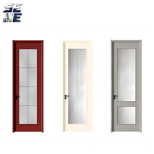 Puertas Interiores de <span class=keywords><strong>Madera</strong></span> Maciza Pintada con Paneles de Fibra de Densidad Media, con un Diseño Moderno y Minimalista Europeo-Americano - Product Image 4